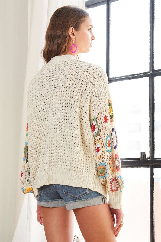 ADORA Plus Size Crochet Cardigan