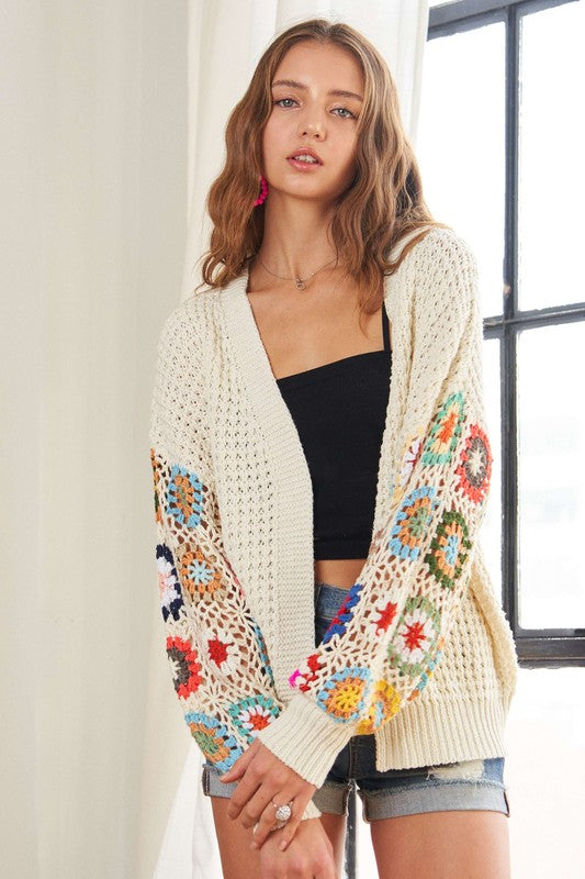 ADORA Plus Size Crochet Cardigan