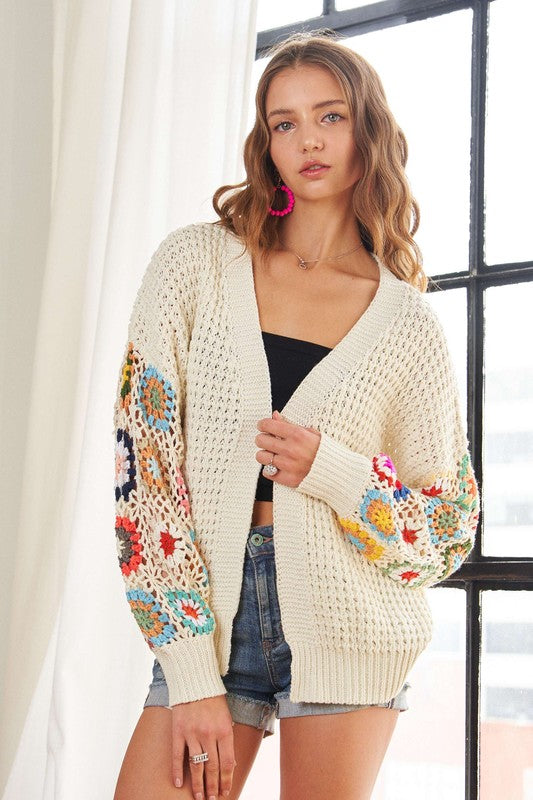 ADORA Plus Size Crochet Cardigan