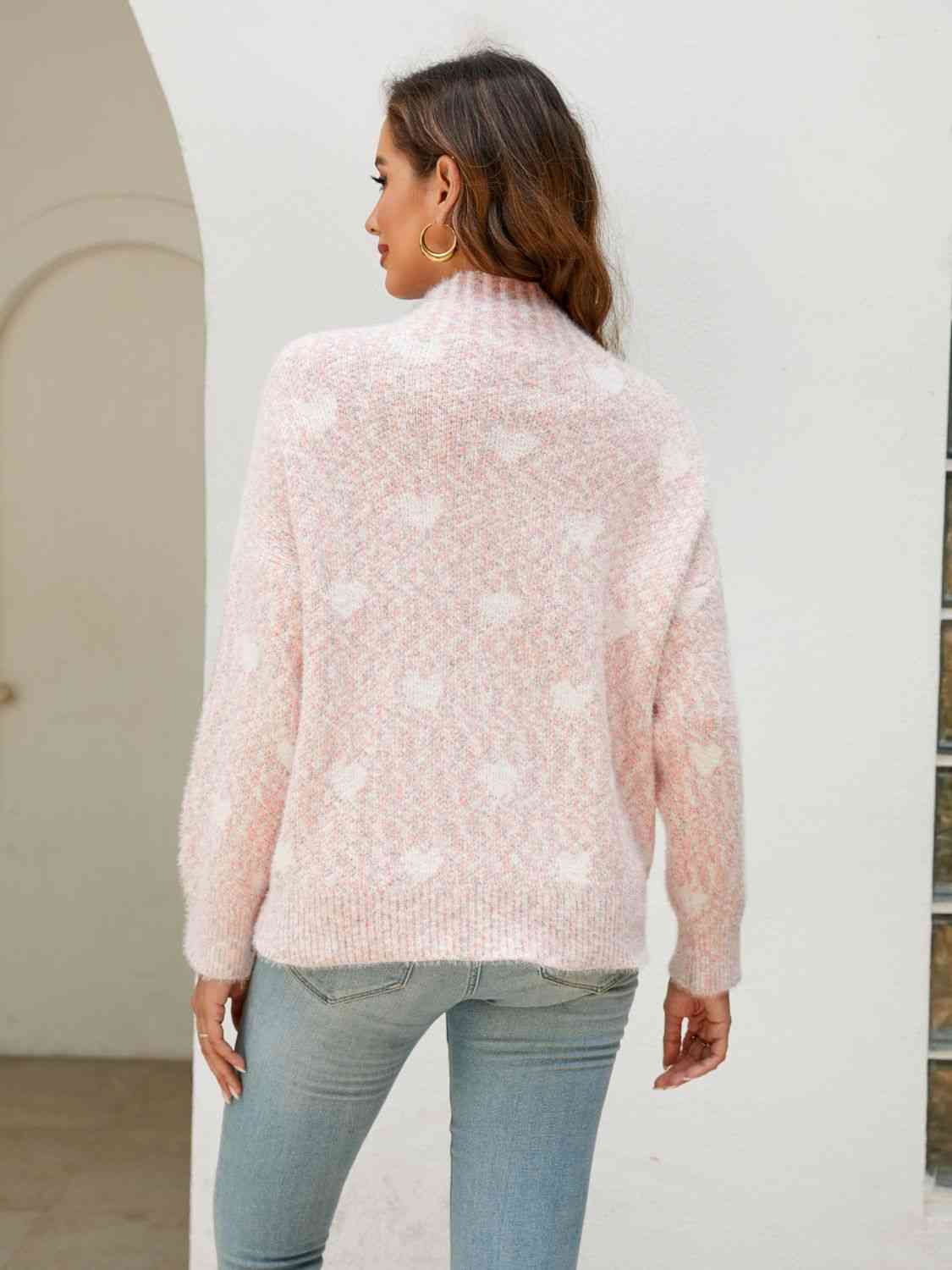 Sweetheart Mock Neck Sweater