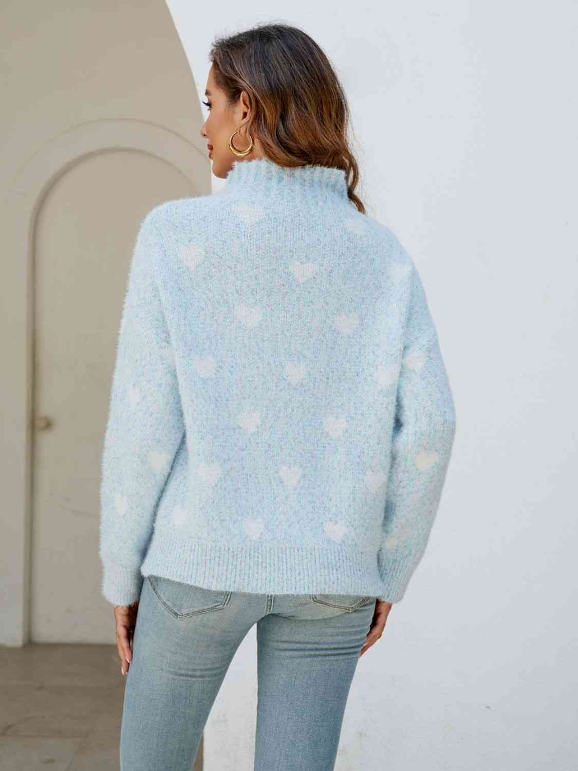 Sweetheart Mock Neck Sweater