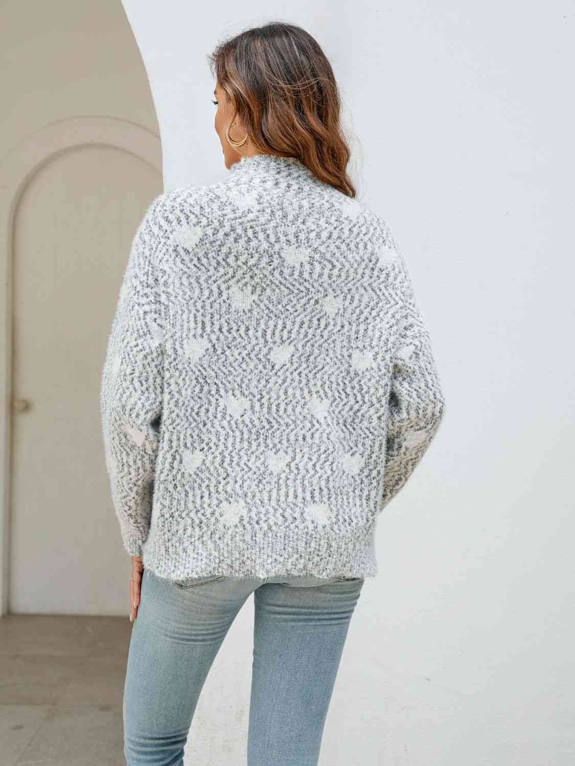 Sweetheart Mock Neck Sweater