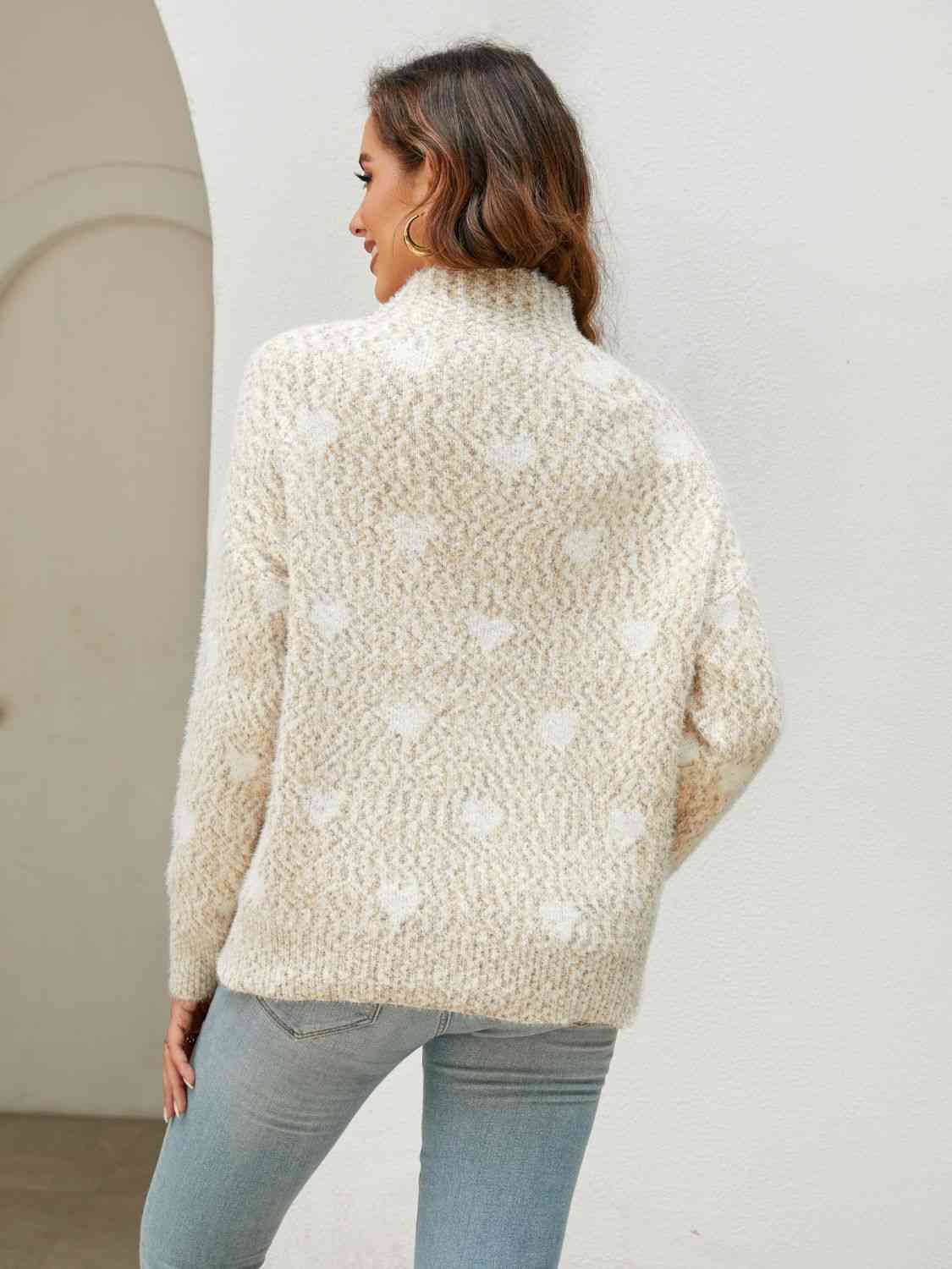 Sweetheart Mock Neck Sweater