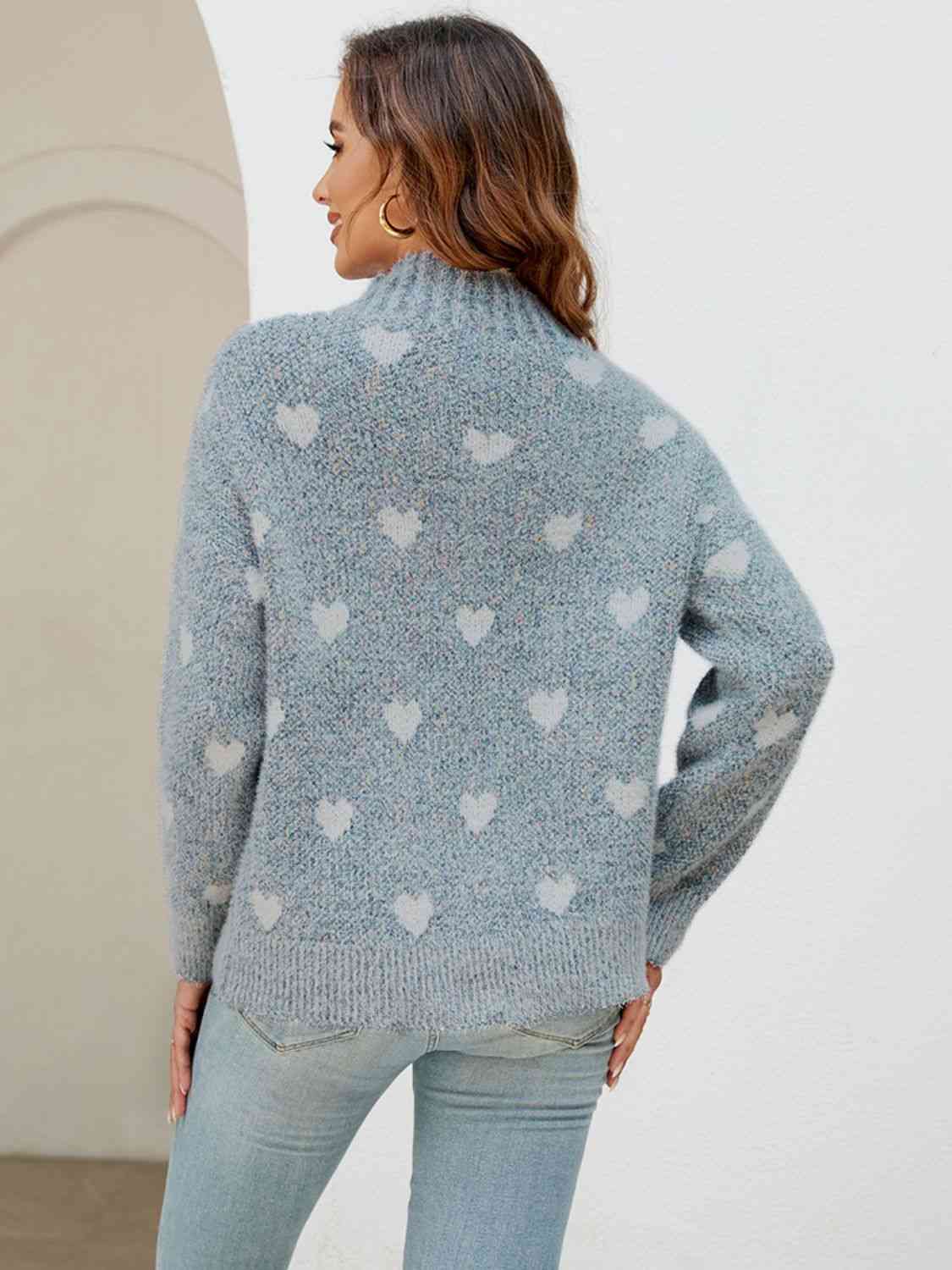 Sweetheart Mock Neck Sweater
