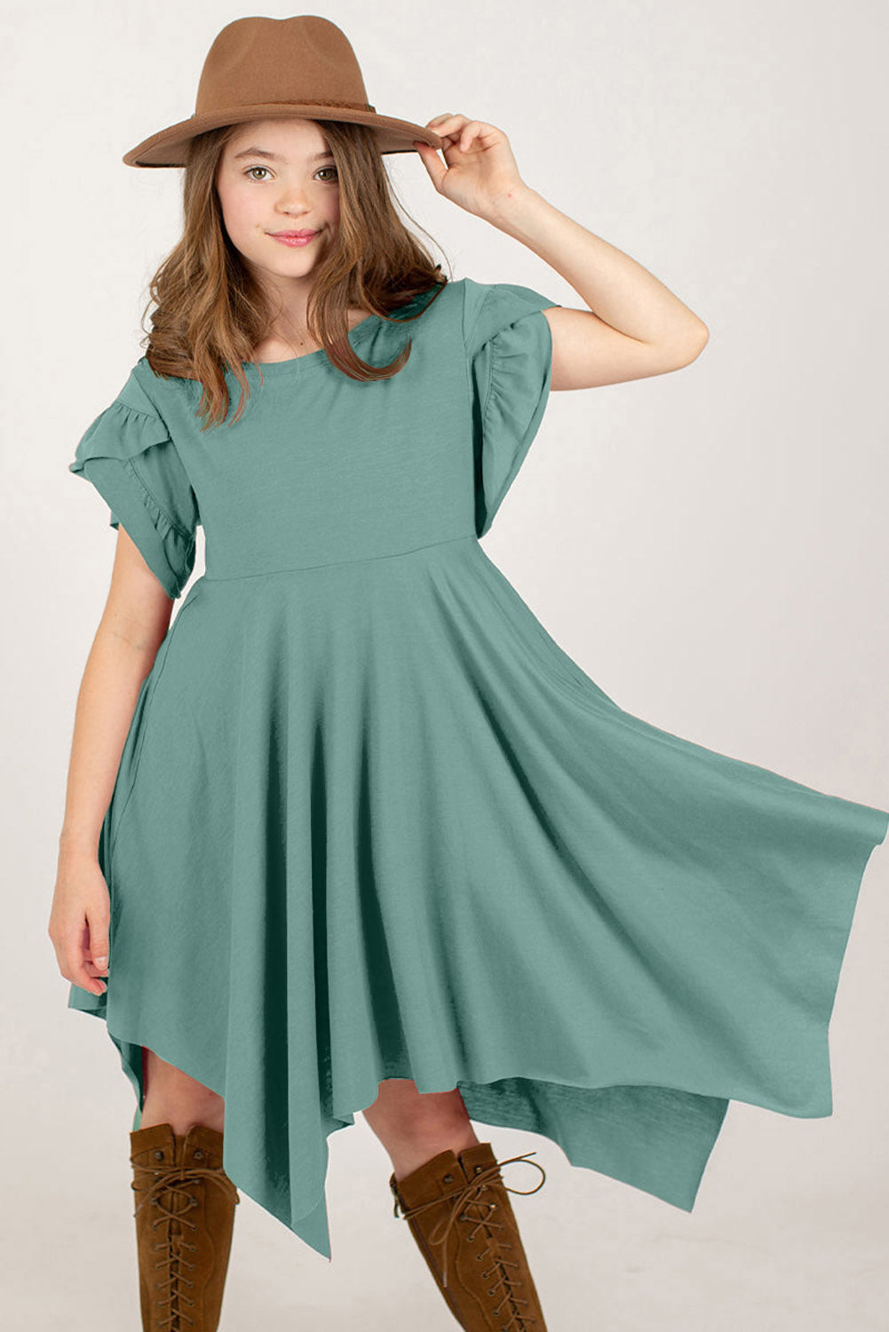 Mae Petal Sleeve Dress