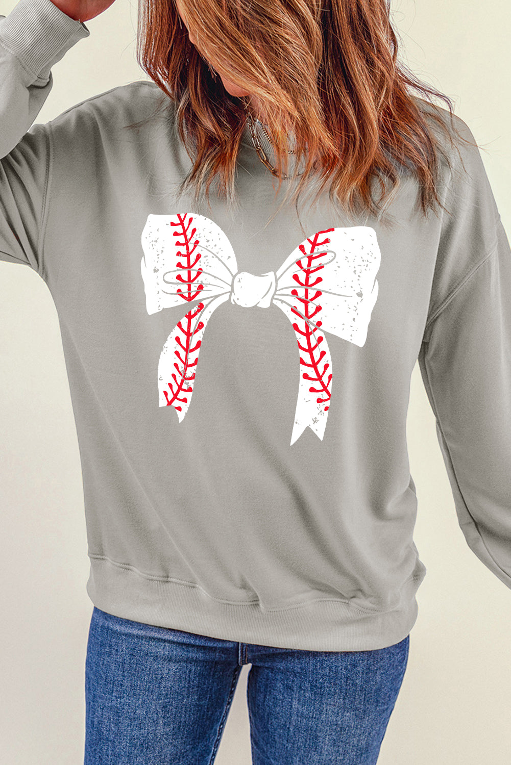 Baseball Bow Sweatshirt