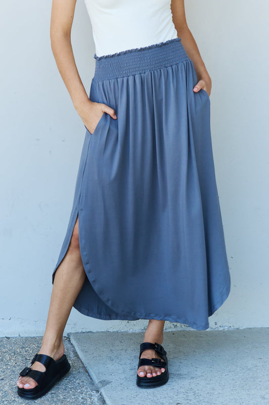 Princess Maxi Skirt in Dusty Blue